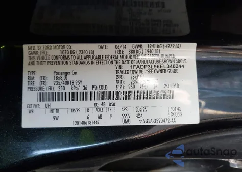 2014 Ford Focus St из США, поврежденный, VIN 1FADP3L96EL348244